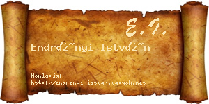 Endrényi István névjegykártya